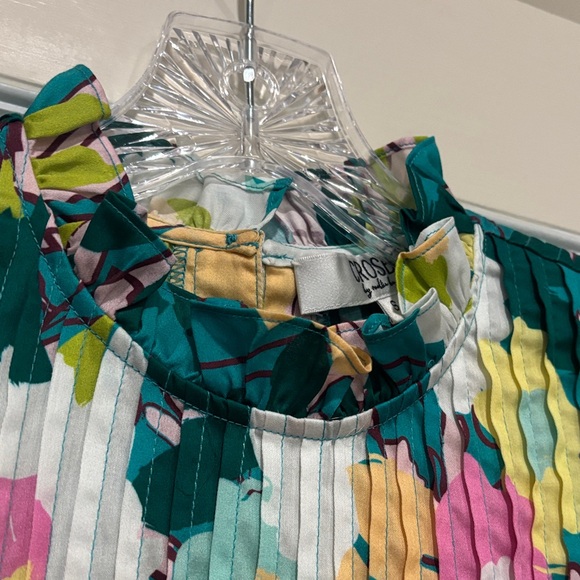 CROSBY by Mollie Burch Floral Ruffle Top - Green, Pink, Yellow - Picture 2 of 3
